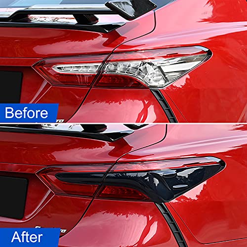 High Flying For Toyota Camry 2018-2023 Car Accessories Rear Tail Light Cover Lens Trim Transparent Black Abs 4Pcs #TOP2