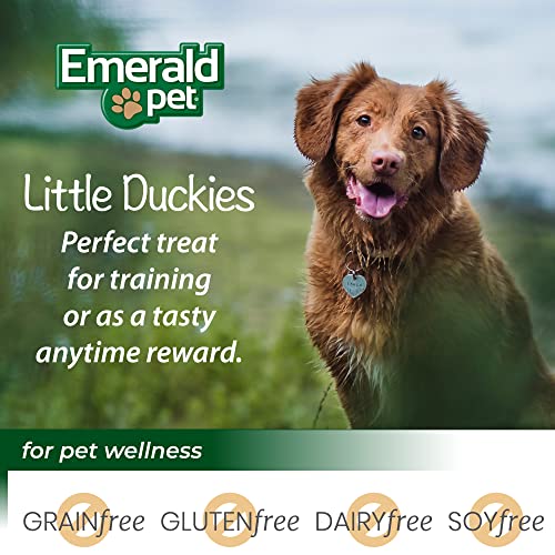 Emerald Pet Little Duckies Duck Dog Treats — Crunchy And Tasty Natural Dog Treats Made With Protein-Rich Roasted Duck Meat — Healthy, Grain Free Dog Treats Made In The Usa — Pumpkin, 5 Oz #TOP6
