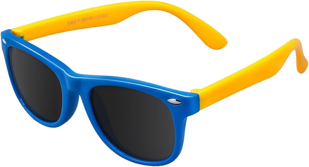 IWOCH Rubber Flexible Kids Polarized Sunglasses for Baby Girls Age 3-10