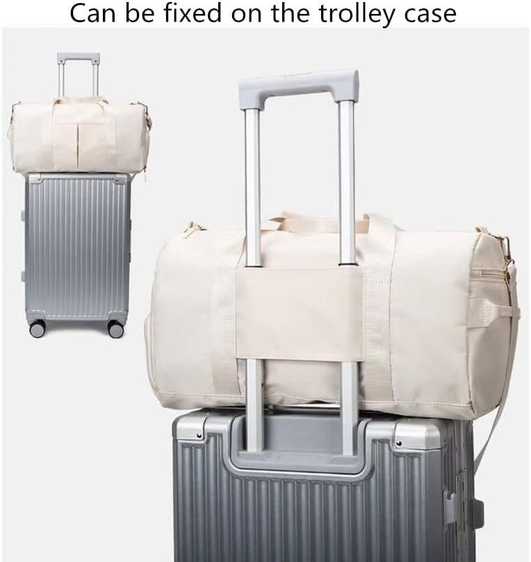 Men and Women's Travel Bag With Shoe Compartment Sports Tote Gym Bag Weekender Overnight Shoulder Bag - Image 6