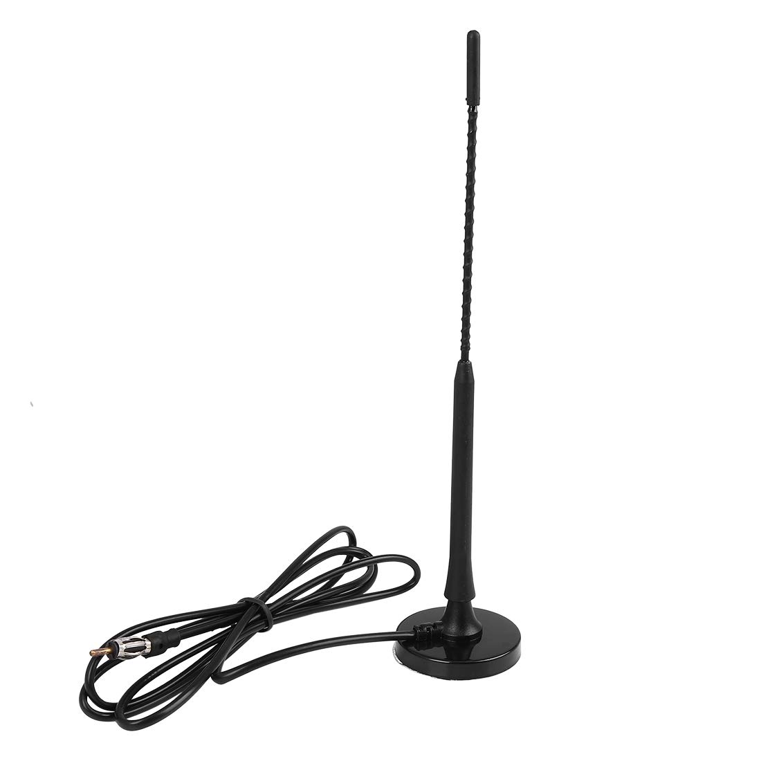 X AUTOHAUX DC 12V Magnetic Base Roof FM AM Radio Car Signal Antenna Aerial, Black, 36.5 x 11 x 4 cm