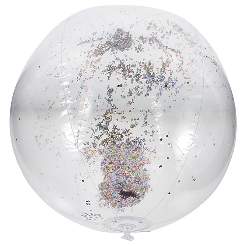 UPKOCH 1 Set Glitter Inflatable Beach Ball Sequin Pool Party for Adults for Summer Fun Easy to Inflate for Garden Birthday Celebrations