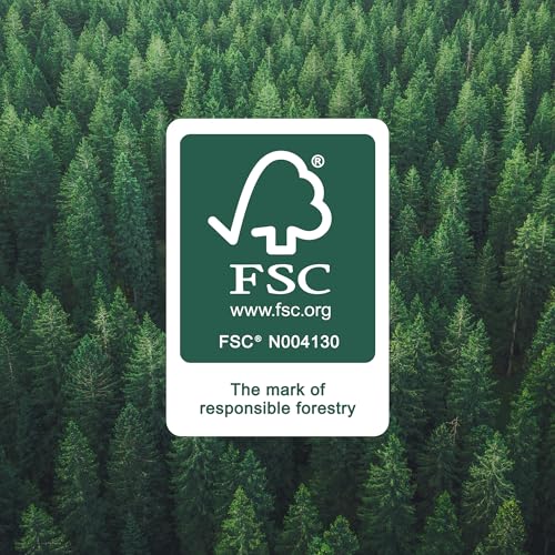by Amazon Recyceltes Toilettenpapier, 100% recycelte Fasern, 3-lagig, 200 Blatt, 48 Rollen (6 Pack à 8 Rollen), FSC-zertifiziert