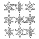 CHICAMPERA 30個 銀色雪花片ヘアピン 軽量快適 用ヘアアクセサリー 衣類補修とクラフト用素材