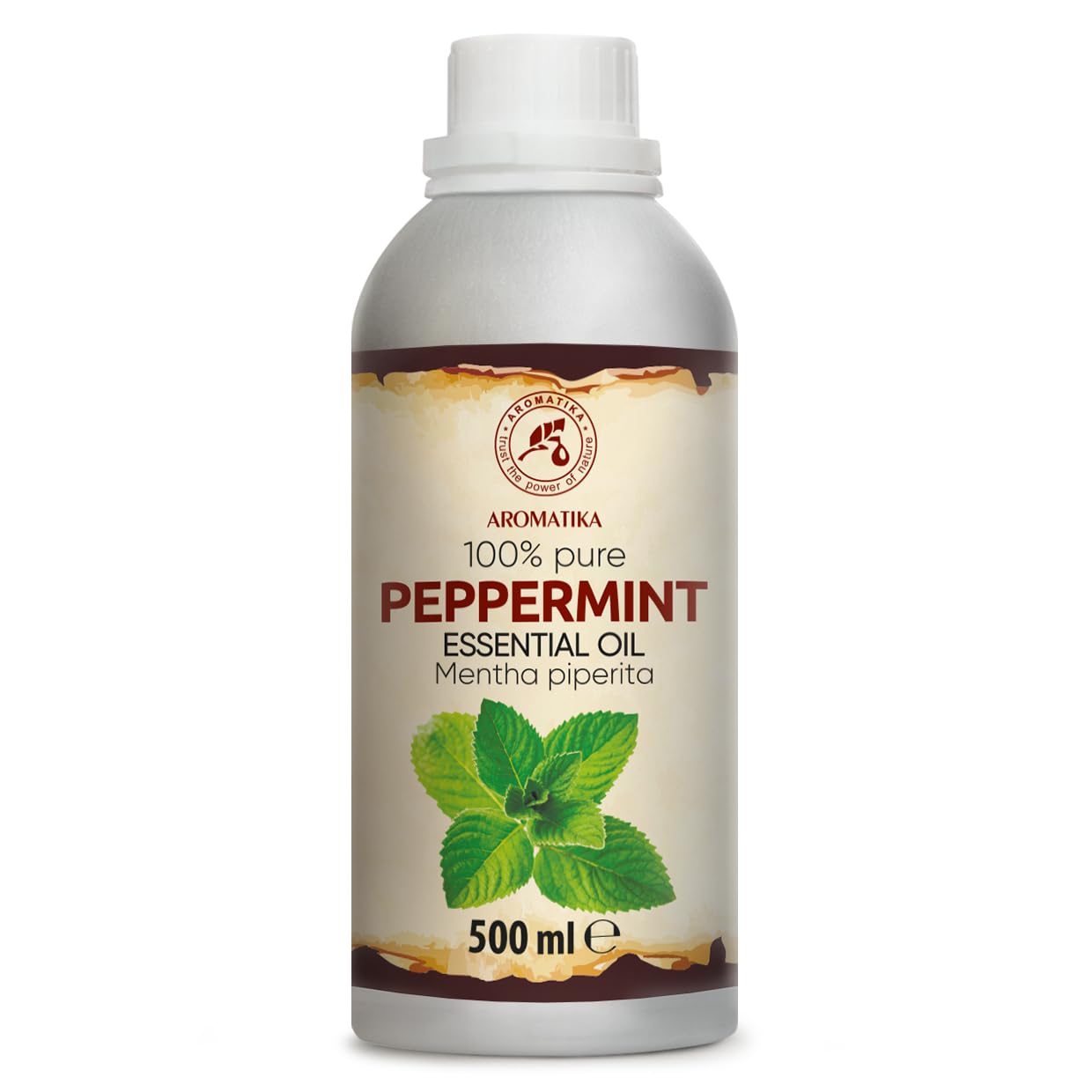 Aceite Esencial de Menta Piperita 500 ml - para Difusores y Aromaterapia | Jabones y velas; aroma a menta; uso para lámparas aromáticas y difusores; fragancias para el hogar; ambiente aromático