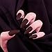 Laza 112 Pcs Colorful Fake Nails 4 Packs Stiletto Almond Peach Purplish Conch Carmine Full Cover Medium Matte Artificial Acrylic Nails - Prune Mulberry