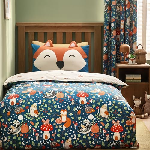 Catherine Lansfield Fox and Woodland Friends Wende-Bettwäsche-Set mit...