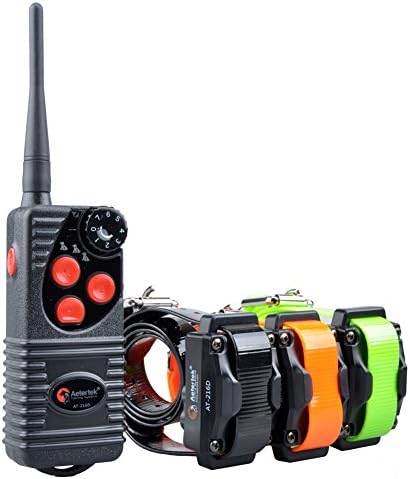 Aetertek 216D Electric Pet Dog Remote Shock Training Collar No Barking Submersible Rechargeable E-Collar (for Three Dogs)
