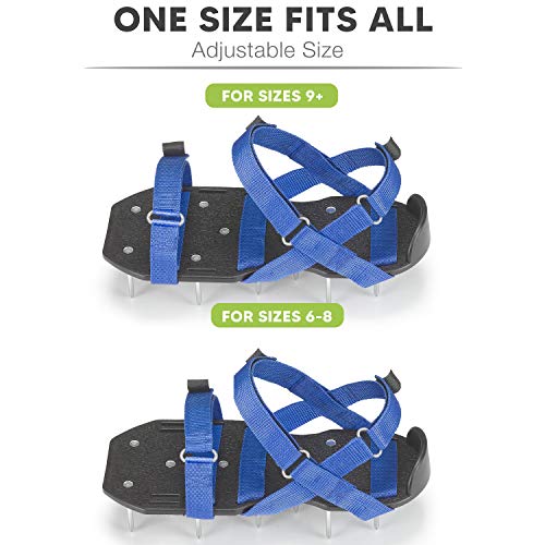 EnvyGreen Lawn Aerator Shoes – Ready-to-Use, Pre-Assembled – One-Size-Fits-All Gardening Shoes – Lawn Core Aerator with X-Strap – Lawn Aerator Spike Shoes for Lawn, Yard, and Roots – Premium Tools