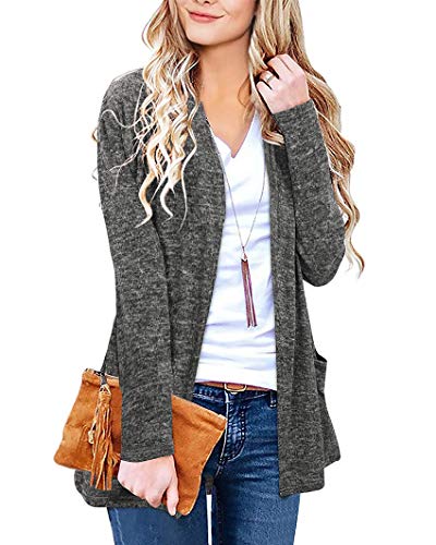 Image of ULTRANICE Cardigan Sweaters Womens Fashion 2025 Spring Lightweight Long Sleeve Casual Tops Clothes Outfits with Pockets