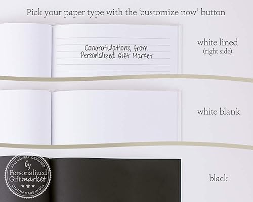 Miniatura 4 de Graduation Party Book for High School Graduation Class, Photo Album Well Wishes for Friends and Family - Black Gold (12x12)