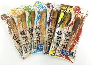 姫かつおスティック つまみ 7種類お試しセット しょうゆ ピリ辛 塩レモン ゆず にんにく 和風カレー プレーン 土佐清水食品