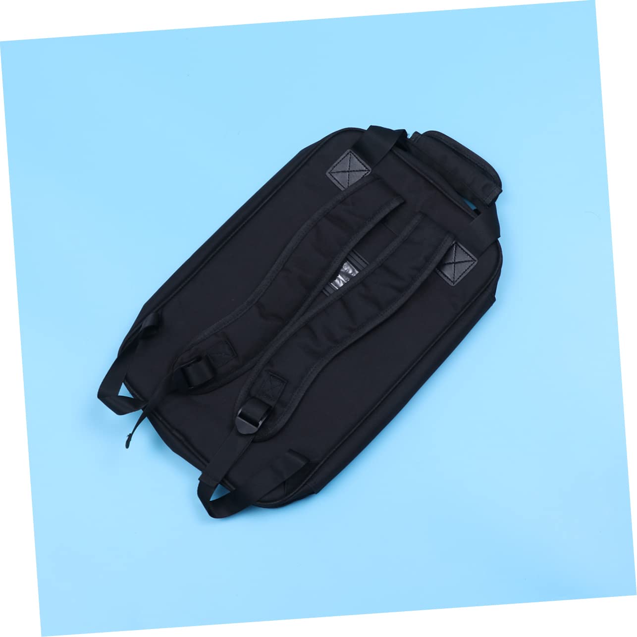 ibasenice Custodia per Bacchette Batteria Zaino in Pvc Nero, Design Curvo e Doppio Gancio, Maniglia per Pratica e Concerto