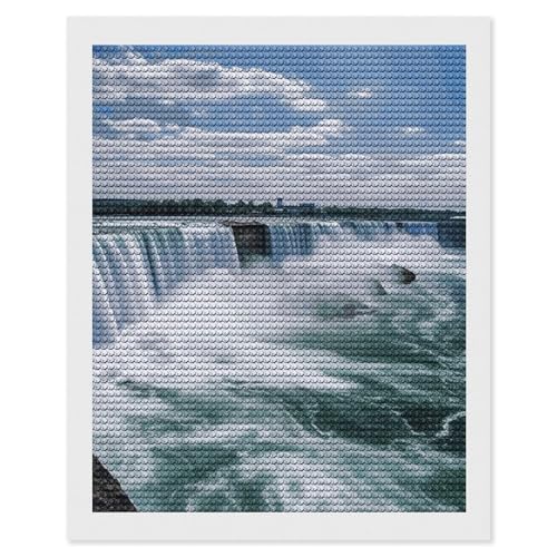Kit peinture diamant 5D Chutes du Niagara 40x50 cm pour adultes et débutants