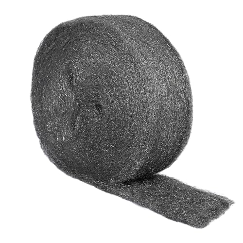 MOGRQAP Lana de Acero para Proteger Contra Ratones, 20M Lana de Acero 0000 para Agujeros, Grietas en Paredes, Lanas de Alambre para Limpieza y Pulido de Madera, Vidrio, Metal, Bronce, Cobre