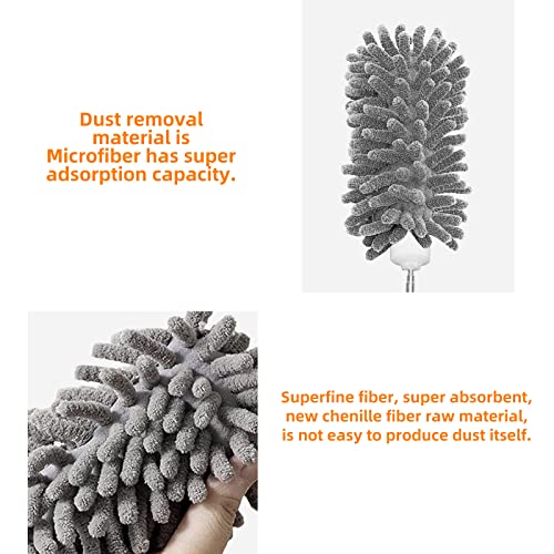 Microfiber Feather Duster,10In To 30 In - 1Pcs Extendable Washable Mini Dusters, Detachable Cleaning Supplies For Office, Blinds, Furniture, Cars, Computer Keyboard #TOP3