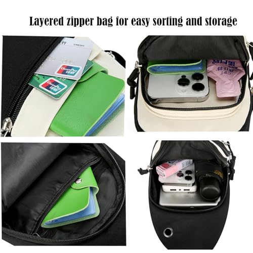 JENAGREEN Small Crossbody Sling Backpack Sling Chest Bag，Adjustable Cross Body Bag Chest Shoulder Bag Daypack Fanny Pack for Travel Hiking4