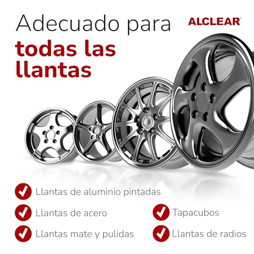 ALCLEAR 721FR Limpiador de llantas, sin ácido, con indicador de color, para llantas de aluminio pintadas y mates, llantas de acero, llantas cromadas, botella de spray de 1.000 ml - Imagen 5