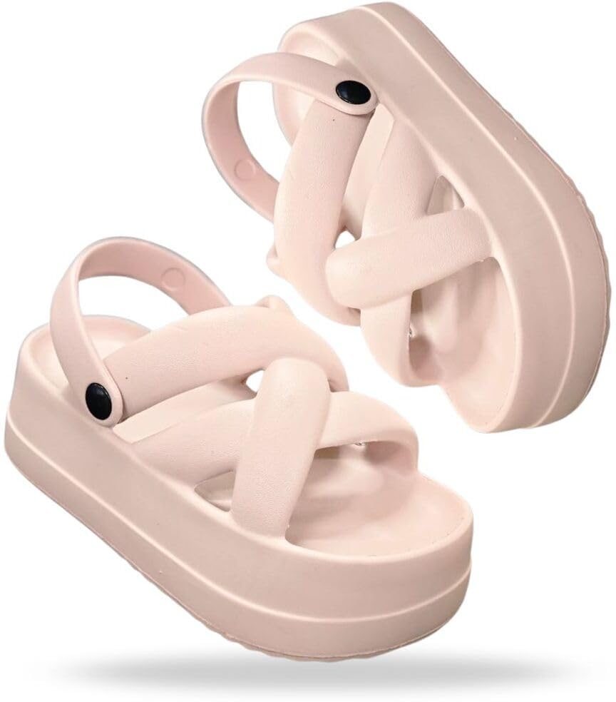 Women Fashionable Comfortable Lightweight Slingback Clogs Sandals, Outdoor EVA Clog For Women, 6 UK, Pink-image-1