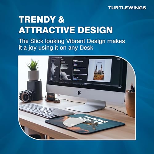 Image of TURTLEWINGS | Mousepad | Inspirational Quote Mousepad - 22x18 cm, 3mm Thick | Abstract Design Non-Slip Rubber Base | Office, Study & Gaming Use | Premium Smooth Surface 222 (6)