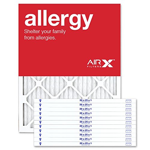 AIRx Filters 20x25x1 Air Filter MERV 11 Pleated HVAC AC Furnace Air Filter, Allergy 12-Pack, Made in the USA