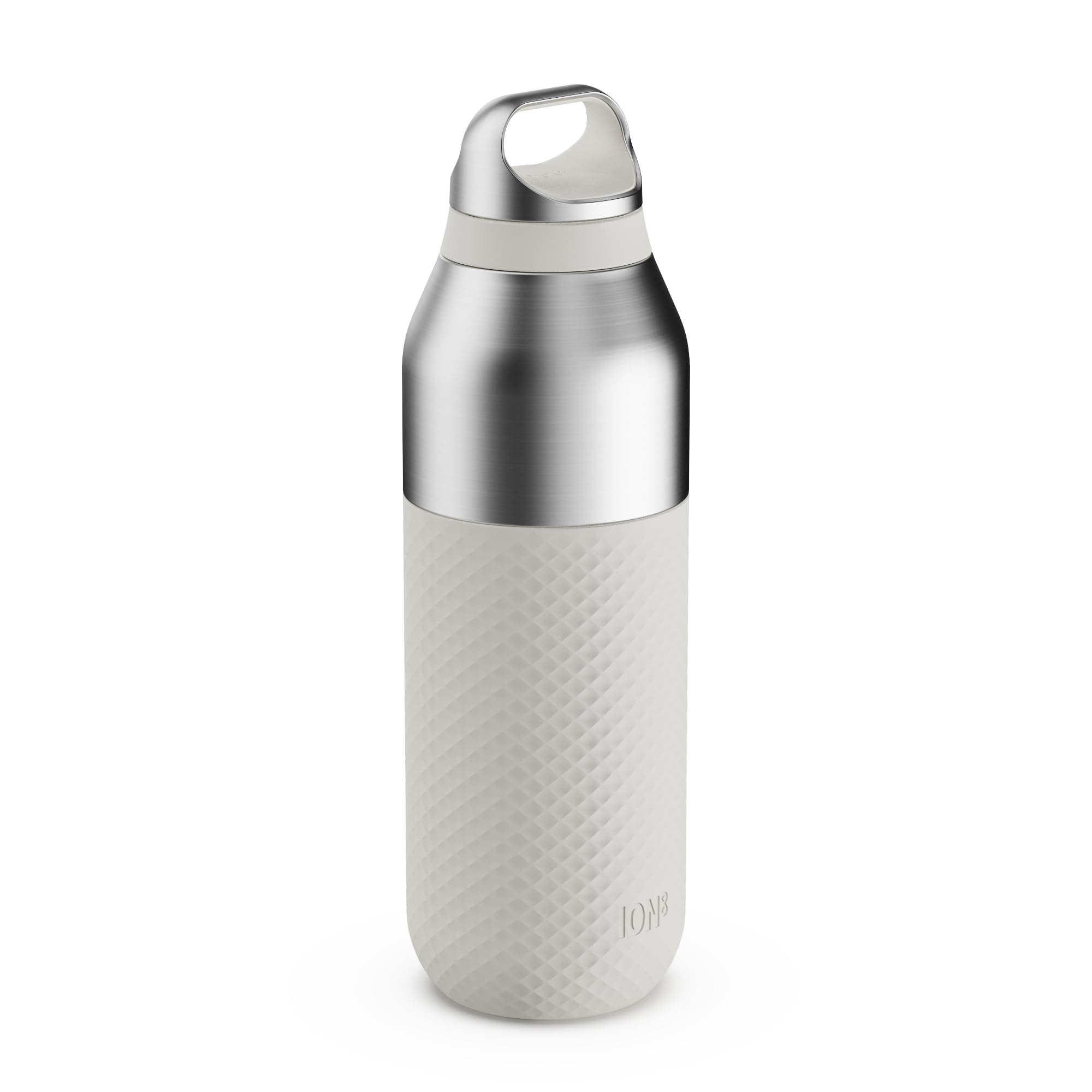 ION8 Primo ROAM Insulated Water Bottle 835 ml (28 oz)– Leakproof Stainless Steel, Vacuum Insulated for Hot & Cold Drinks, Twist Lid, Dishwasher Safe, White