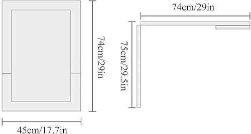 Miniatura 3 de HZLCMPY Mesa plegable montada en la pared, mesa de comedor abatible de madera con patas de soporte, 29 pulgadas de largo x 17.7 pulgadas de ancho x