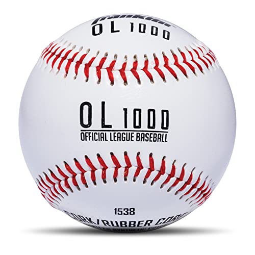 Franklin Sports Béisbol de tamaño oficial OL1000 de 9 pulgadas de béisbol de la liga oficial de béisbol - Ideal para práctica + entrenamiento, tamaño oficial + peso, paquete de 12 Cover