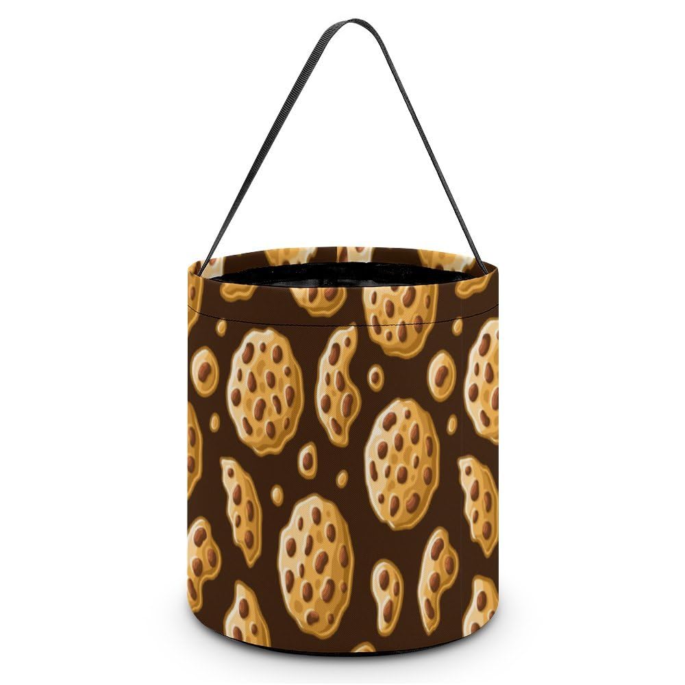 Food of Cookie Pattern Candy Tote Sugar Fruit Basket Gourmet Snack Food Box Trick Or Treat Halloween Bucket para niños adolescentes