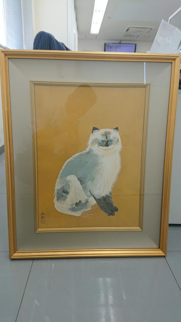 奥村土牛 シルバータビー　木版画　　限定300 奥村土牛 シルバータビー木版画限定300