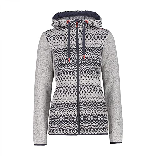 CMP Giacca Knittech Donna, Bone-Titanio, EU 40