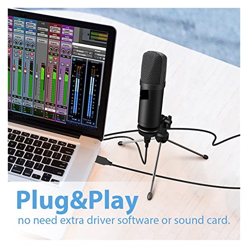Microphone USB condensateur podcast PC et micro de table pour ordinateur