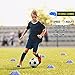 Speed Agility Training Set, Includes 1 Agility Ladder, 4 Steel Stakes, 1 Sports Headband,1 Jump Rope, 10 Disc Cones and Gym Carry Bag - Speed Training Equipment for Soccer Football Basketball (Blue)