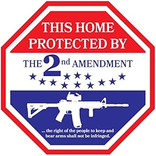 NI428 This Home is Protected by The 2nd Amendment Decal | 5-Inches by 5-Inches