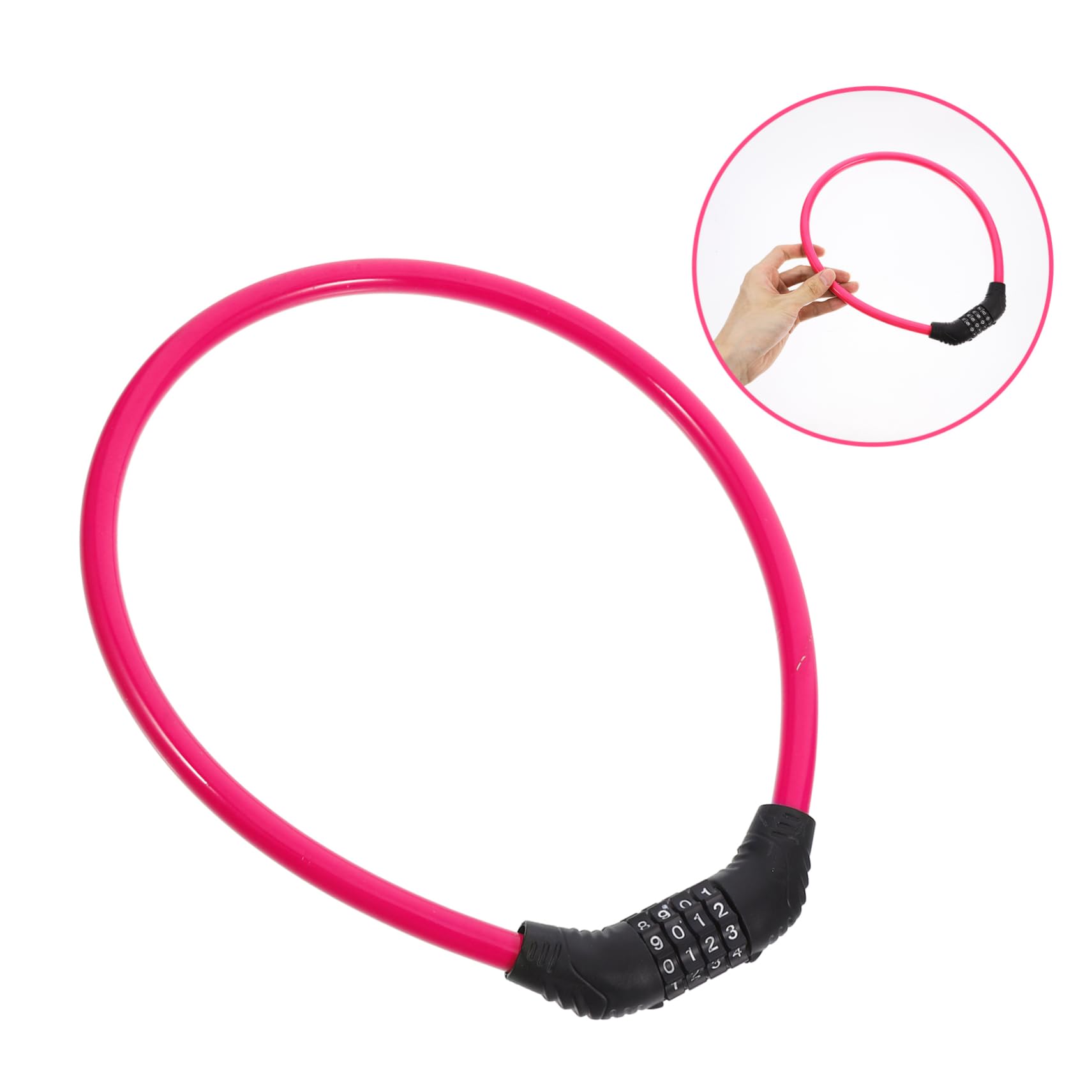 BESPORTBLE 5pezzi Catena Antifurto Per Bicicletta Con Combinazione Sicurezza Alta Per Mountain Bike e Scooter Design Portatile e Facile Da Usare Adatta Per Manubri e Telai Di Varie