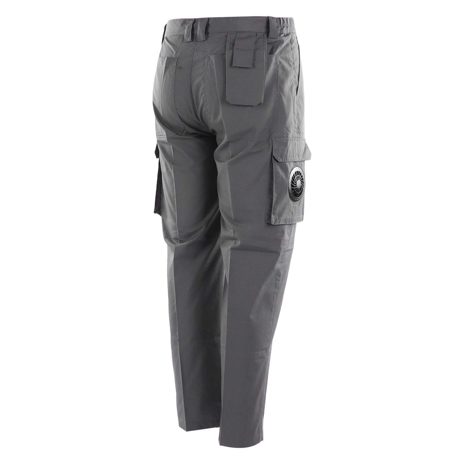 Pantaloni con Ventola di Raffreddamento con Ventole USB Rimovibili, Pantaloni da Lavoro Leggeri in Poliestere per Costruzioni all'aperto e Giardinaggio, Batteria Integrata da (XXXL)