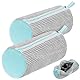 Kisvic Schuhwaschbeutel Waschmaschine, 2PCS Schuhbeutel Beutel für Waschmaschine und Trockner, 360° Rundum-Reinigung, Wäschenetz Schuhe (Grau, 39 x 19 cm)