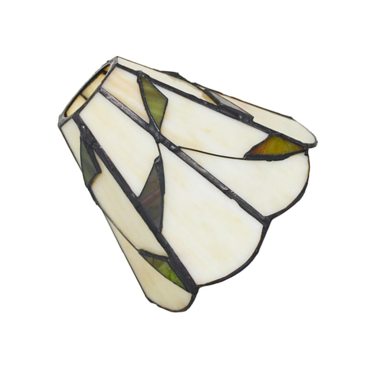Dekorativer Lampenschirm aus Glas in Beige für Hängelampen