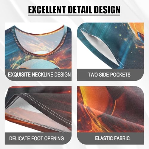 ALAZA Soccer Football Red Blue Pajamas Set Short Sleeve Cotton Sleepwear Summer Pjs 2 Piece 5-14Y4