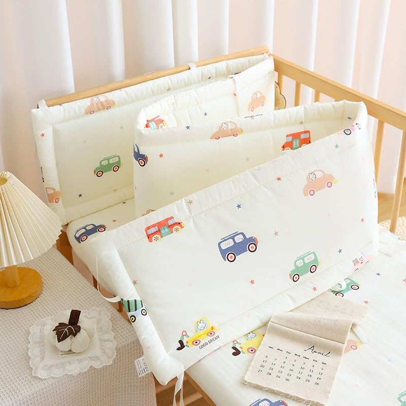 RZYW AnticolisióN Chichonera Cuna Adecuado Cojín Protección Suave Transpirable Alfombra Anticolisión para El Hogar Fácil Cojín Protector Lateral de Cama,P7,200X28cm