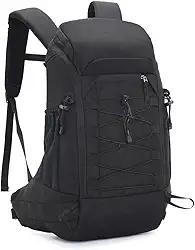 Mochila Impermeável de 40 Litros para Caminhadas e Acampamentos com Capa de Chuva, Mochila Esportiva para Atividades ao Ar Livre e Viagens, para Esqui e Ciclismo (Preto)