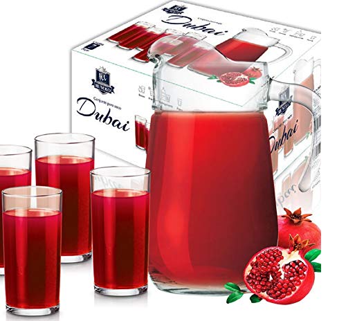 Conjunto Suco Dubai com 07 Peças, Ruvolo, 680505, Transparente