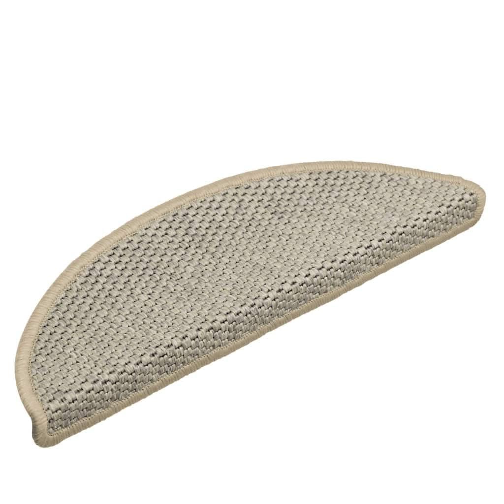 Tapis d'escalier Autocollants Aspect sisal 15 pcs 56x17x3 cm Anti-Glisse Protection insonorisation Lavable réutilisable sécurité intérieur Bois Chien Enfant
