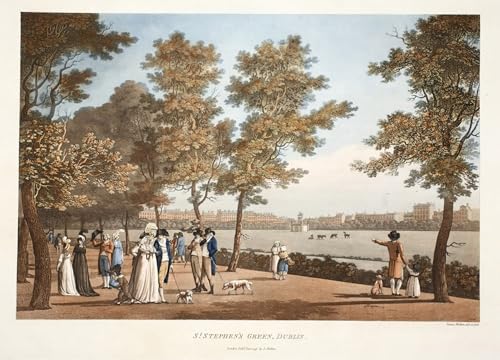 Peinture toile murale abstraite Dublin St Stephen's Green affiche salon 60x90