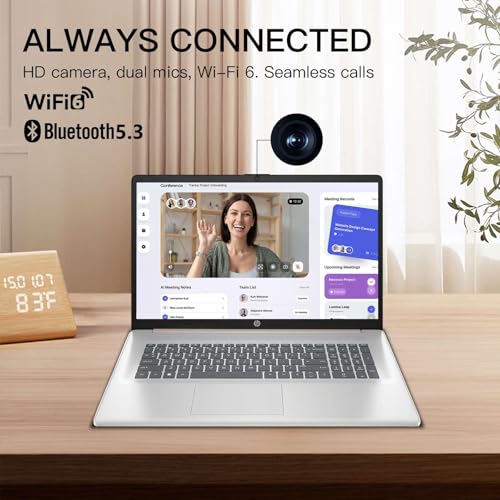 Image of HP 17 Laptop Computer for Business and Students, 17.3 inch HD+ Display, Intel 10-Core i5-1334U,Windows 11 Pro, Numeric Keypad,Rosegold (32GB RAM | 1TB SSD)