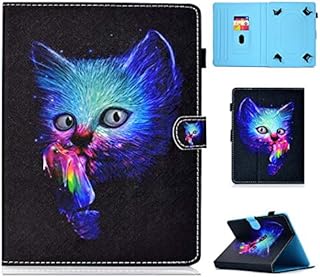 HereMore Universal Case for 9-10.1 Inch Tablet, Leather Stand Cover Protective Shell for Fire HD 10, Huawei MediaPad T3/T5 10, Fusion5 10.1", Galaxy Tab A 10.1/Tab E 9.6, Lenovo Tab 3 10.1, Elephant