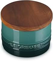 Le Creuset Adega de sal exclusiva e recipiente de armazenamento com tampa de madeira, 200 ml, Artichaut