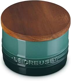 Le Creuset Adega de sal exclusiva e recipiente de armazenamento com tampa de madeira, 200 ml, Artichaut