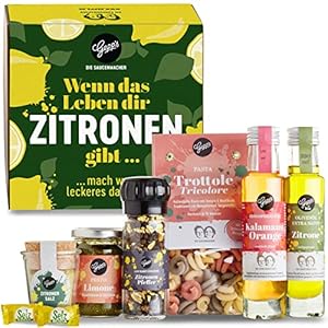 Gepp’s Feinkost Geschenkbox Zitrone I Gourmet Geschenkset für Frauen & Männer I Präsentkorb gefüllt mit Delikatessen…