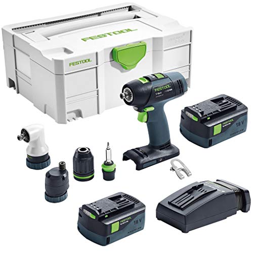 Festool Taladro atornillador a batería T 18+3 Li 5,2-Set